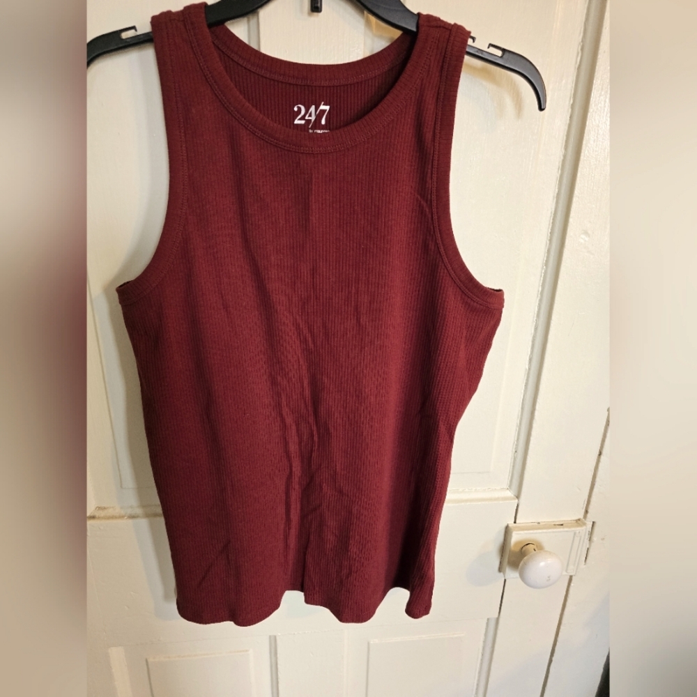 Maurices 24/7 Women's Burgundy Tank Top